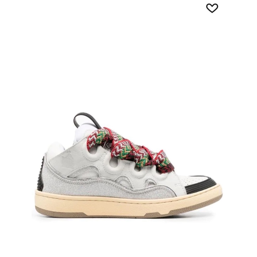 glitter woven-laces sneakers